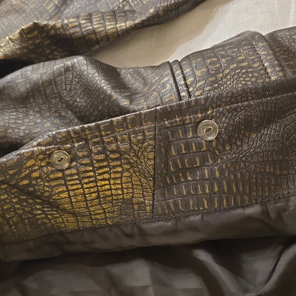 Alfani Black Textured Leather Jacket - Picture 13 of 14